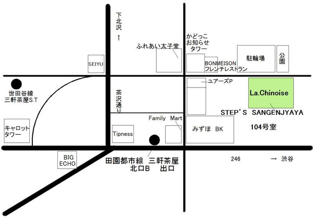 三軒茶屋セッションルーム地図